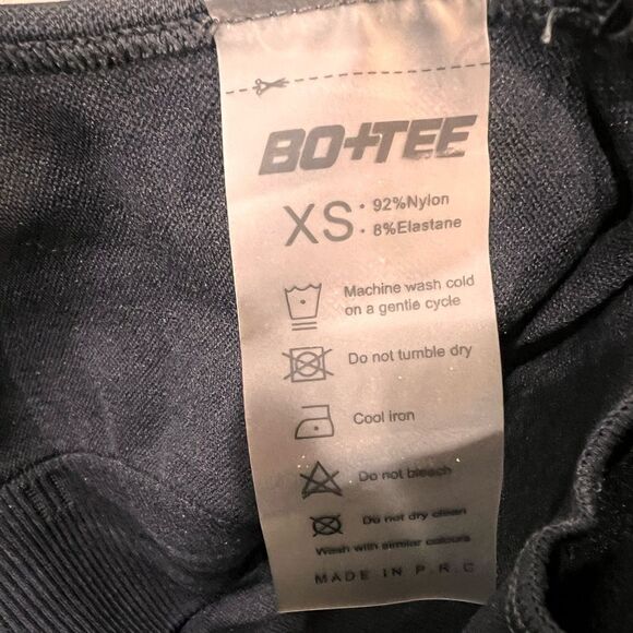 Bo+Tee Oxygen Acid Wash Seamless Sports Bra in Black/Gray, Size XS NWT - Picture 5 of 9